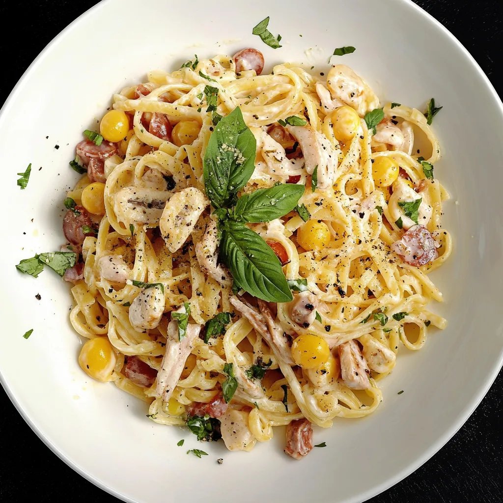 Nudelsalat mit Honig-Senf-Hähnchen