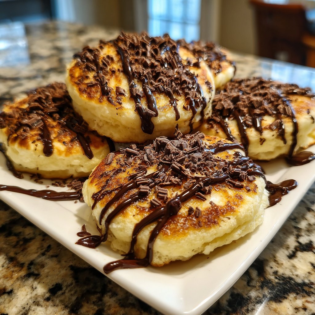 Pfannkuchen mit Schokostreifen