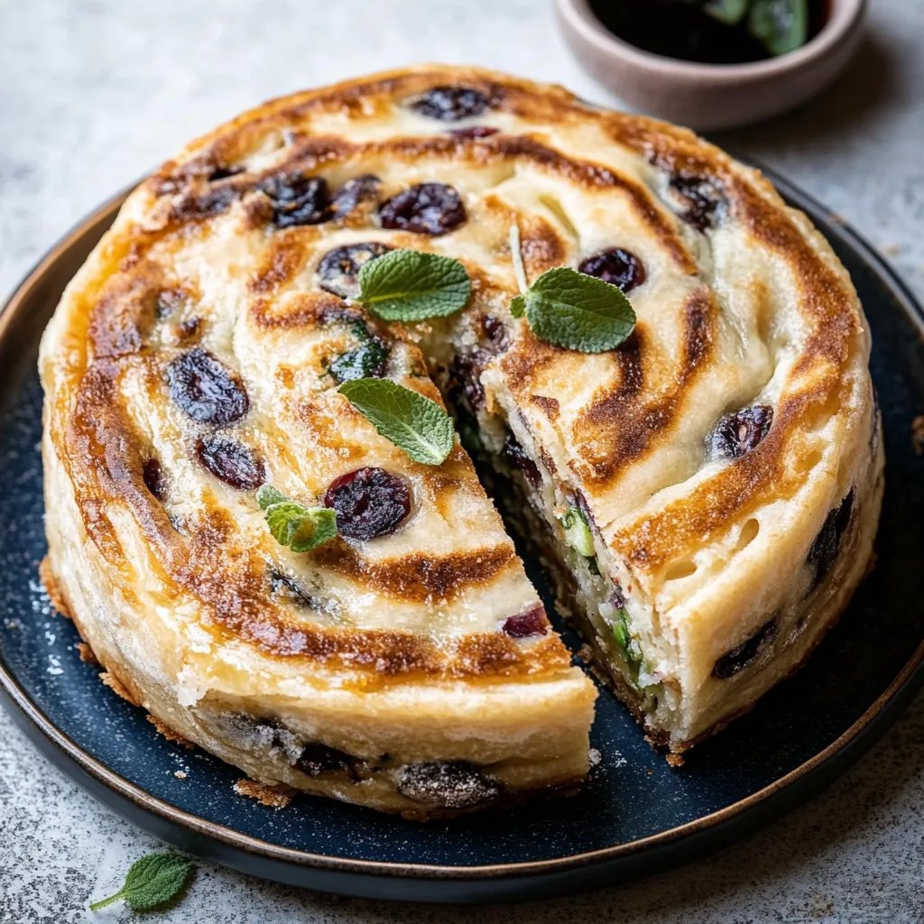 Extra blättrige Frühlingszwiebelpfannkuchen mit Schalotten