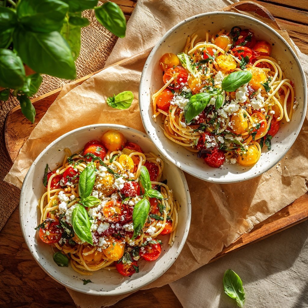 Mediterraner Nudelsalat Mit Tomaten