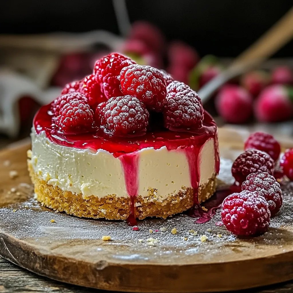 Köstliche Zitronen-Himbeer-Käsekuchen-Törtchen