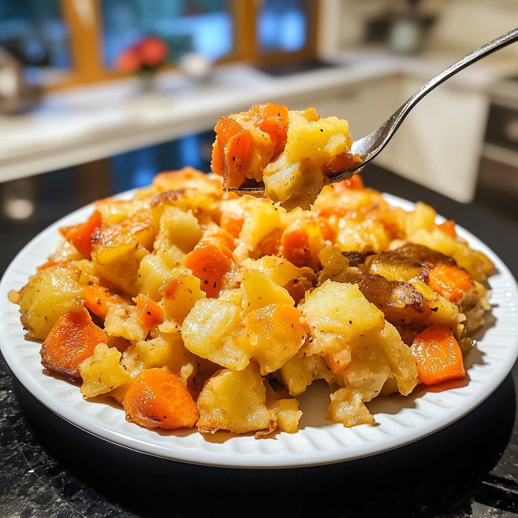 Möhren untereinander – Möhren-Kartoffeln-Eintopf