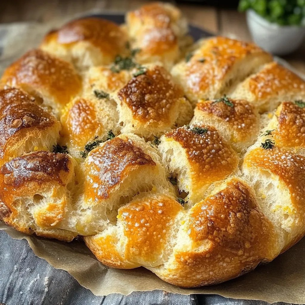 KÄSE KNOBLAUCH ZUPFBROT aus Brötchenteig