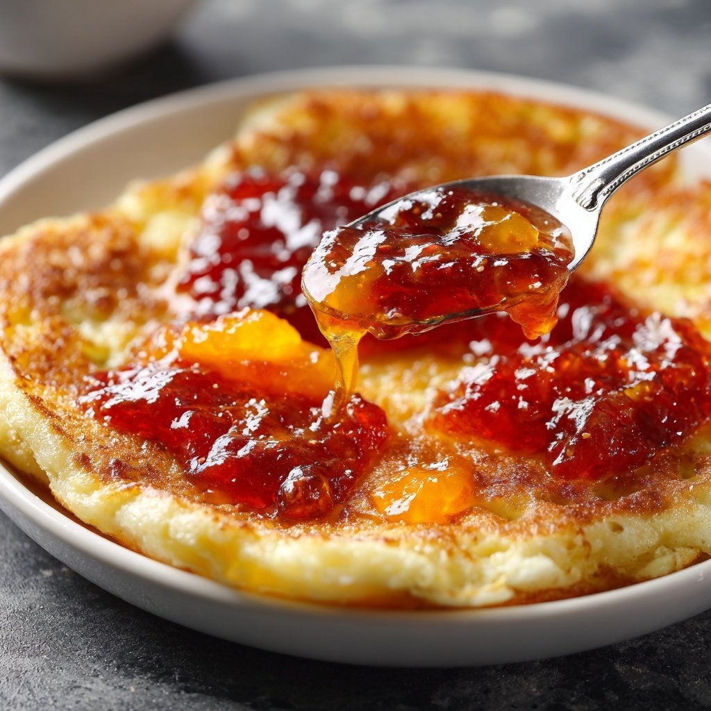 Pfannkuchen mit Marmelade