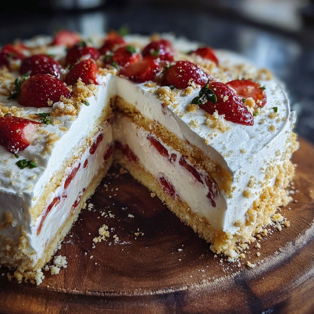 Erdbeer Joghurt Torte Mit Biskuit